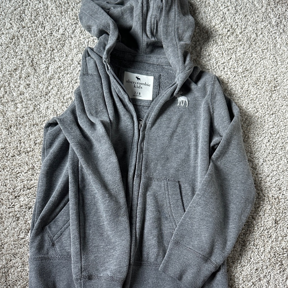 Abercrombie Kids Charcoal Zip-Up Hoodie